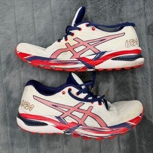 Asics Gel-Cumulus 22 USA Running Shoes Womens 9 White Red Blue 1012A976